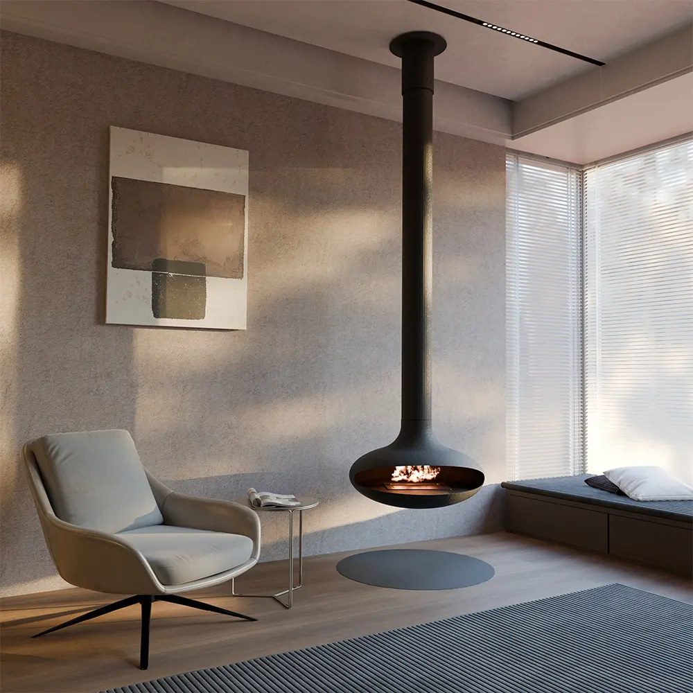 Signi Fires Aero 600 Suspended Wood Burning Fireplace