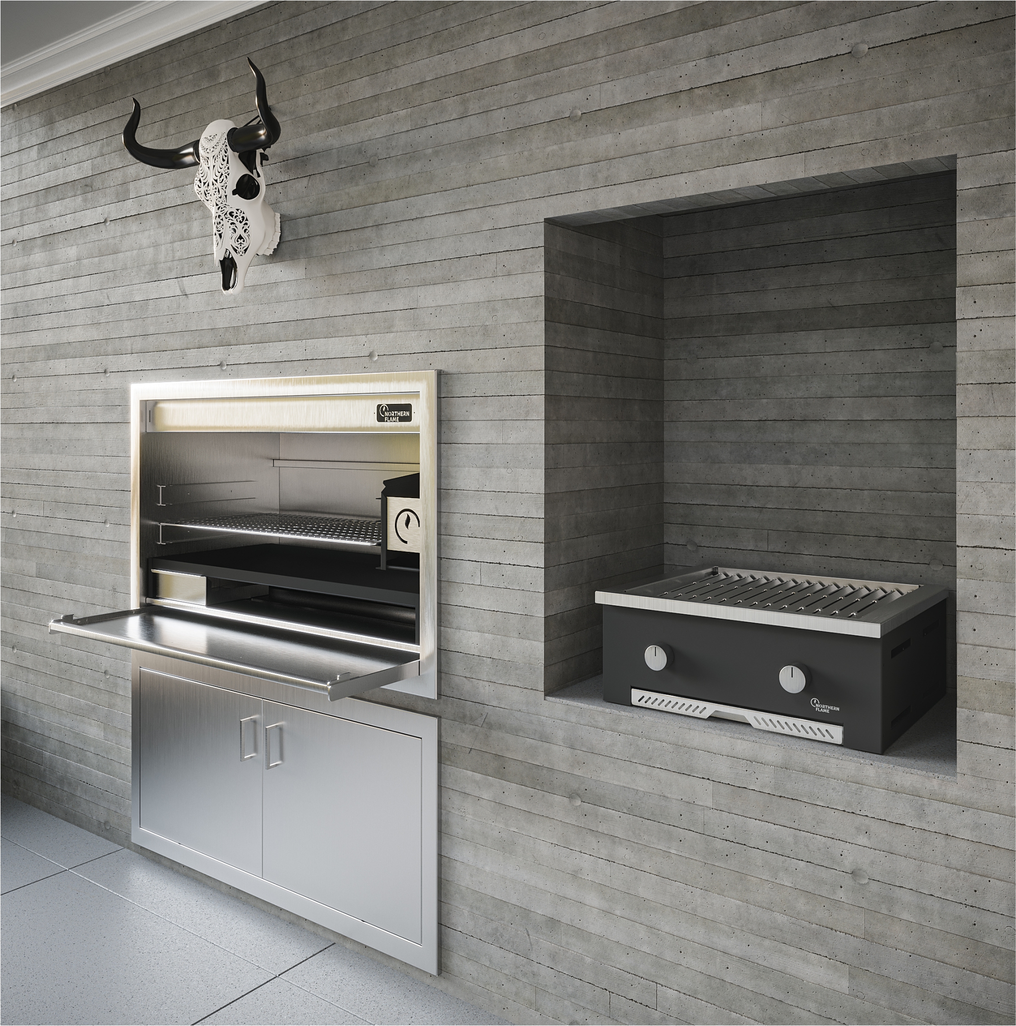 Northern Flame 590mm 2-Burner Gas Insert / Tabletop Braai