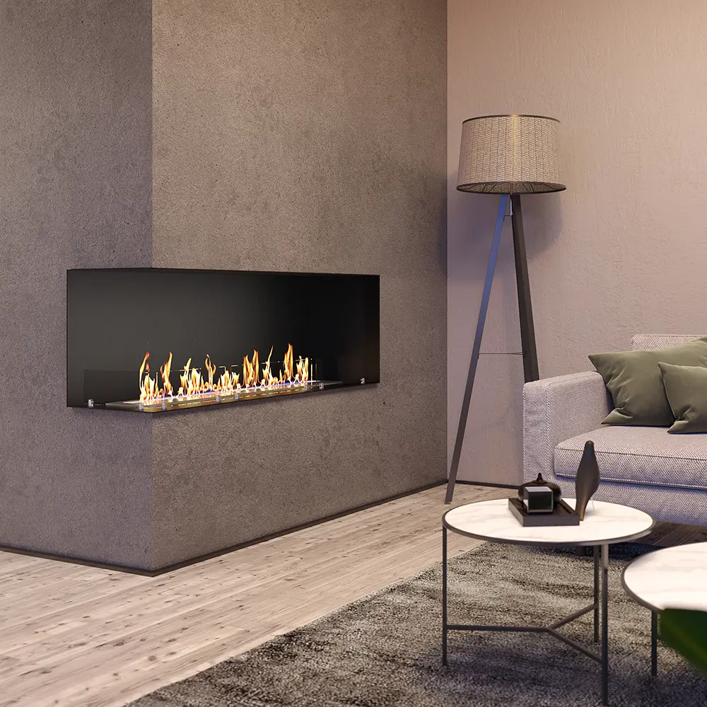 Signi Fires Lumin Left-sided Built-in Gas Fireplace