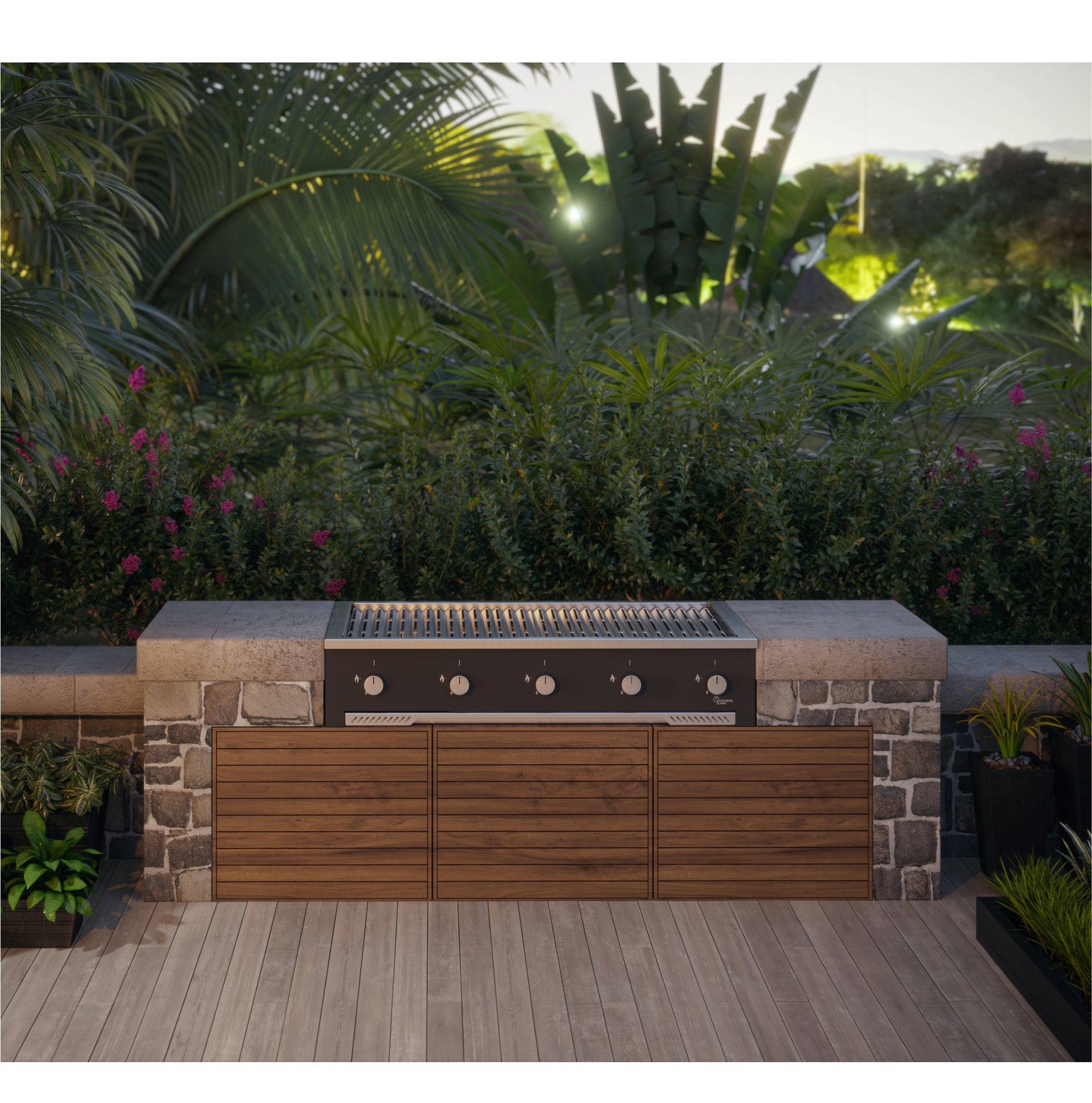 Northern Flame 1150mm 5-Burner Gas Insert / Tabletop Braai