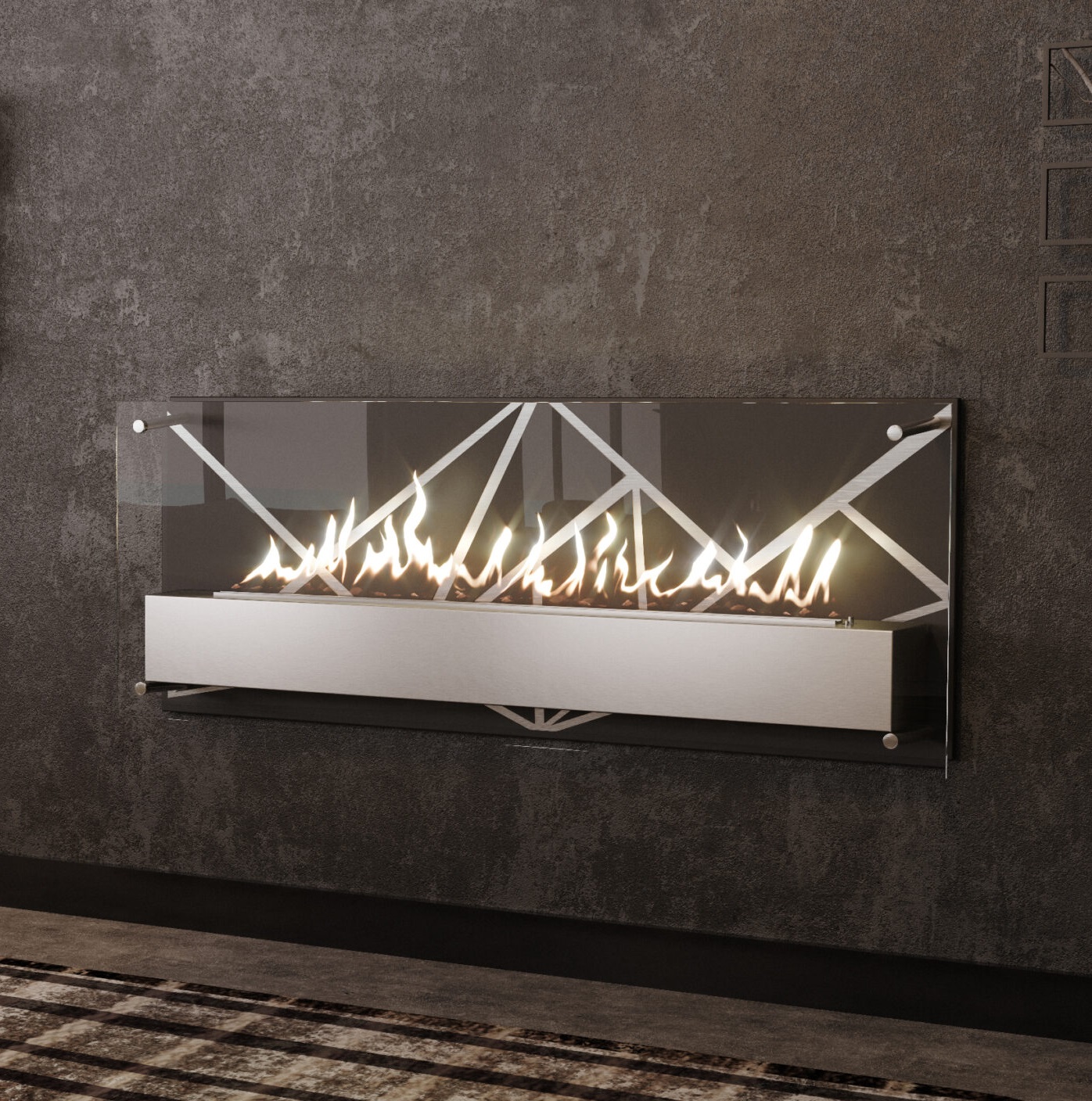 SAFire Vision WallArt Wall-mounted Gas Fireplace