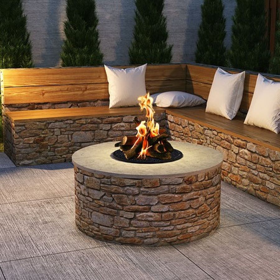 Chad-O-Chef Outdoor Firepit Burner with Logs