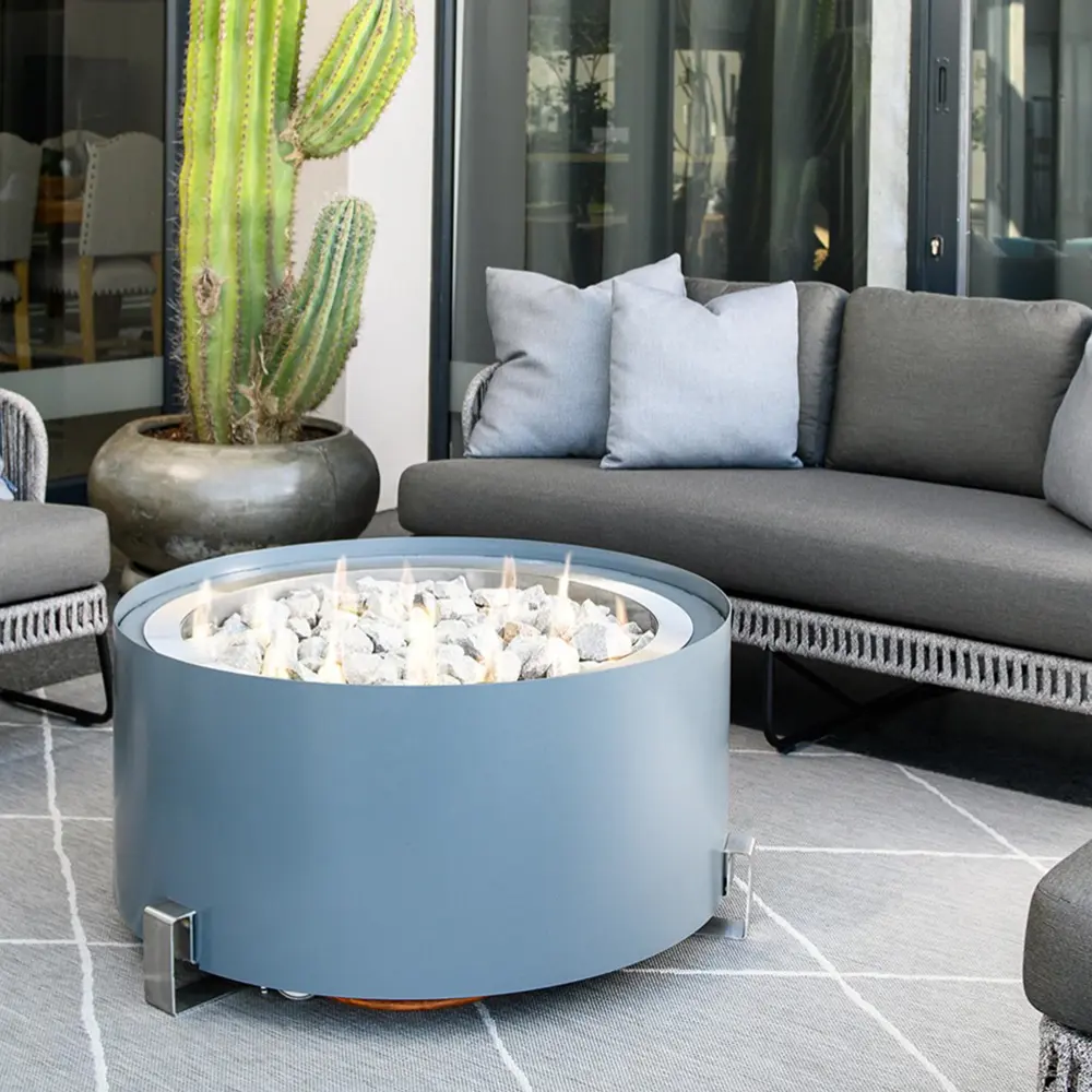 Signi Fires Round Gas Fire Pit with Surround