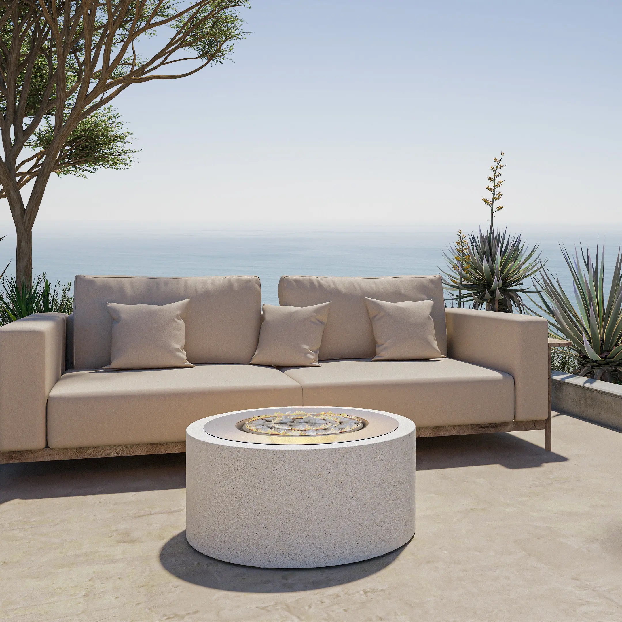 Signi Fires Nature Round Gas Firepit