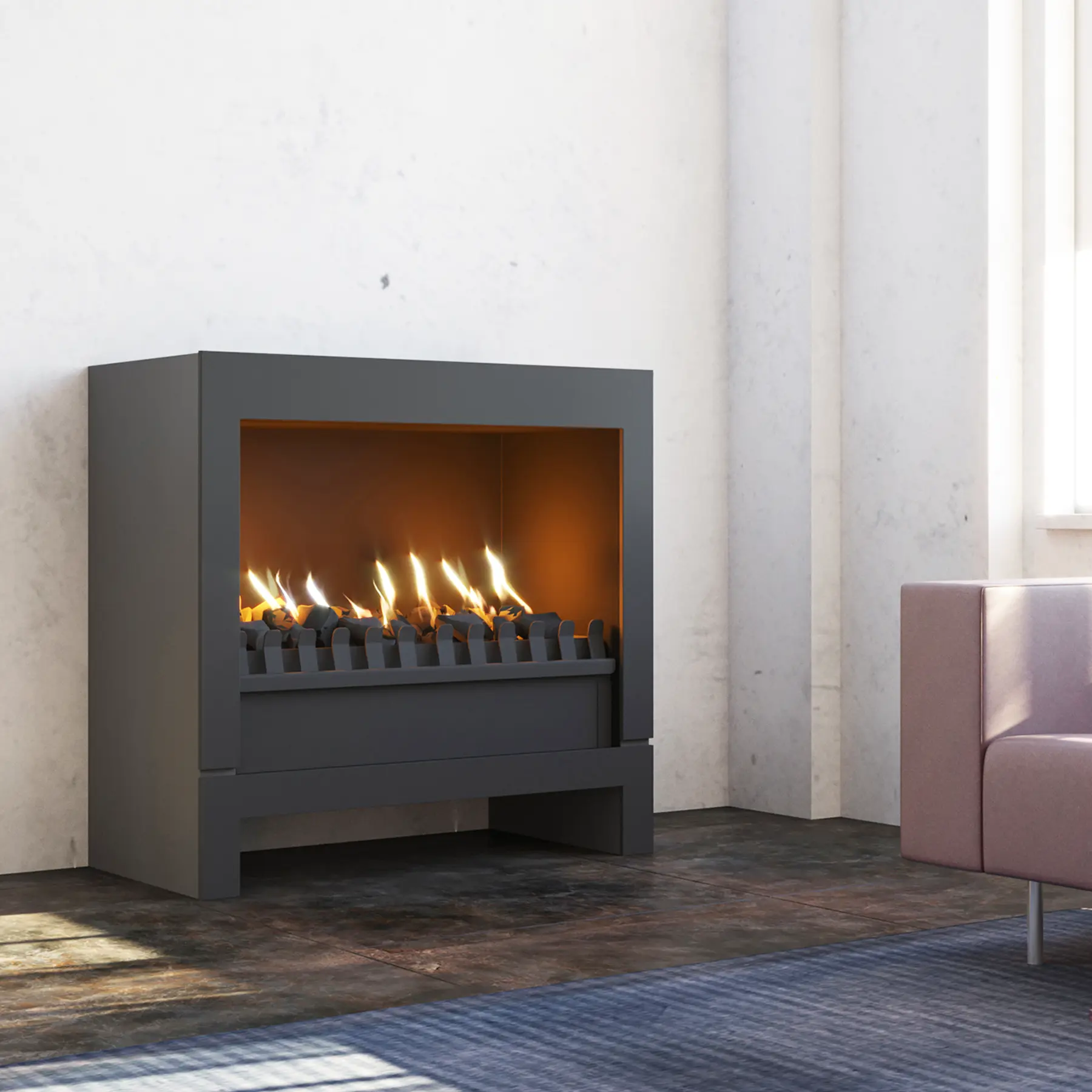 SAfire Baiona Freestanding Gas Fireplace