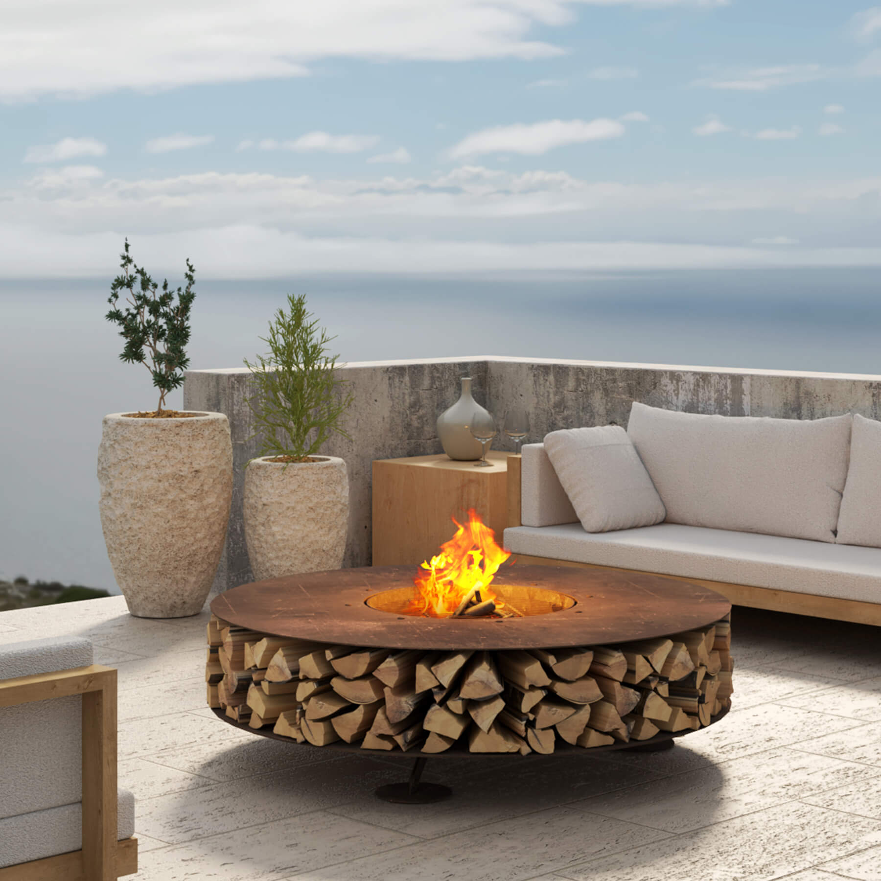 Signi Fires Discus Wood-Burning Fire Pit