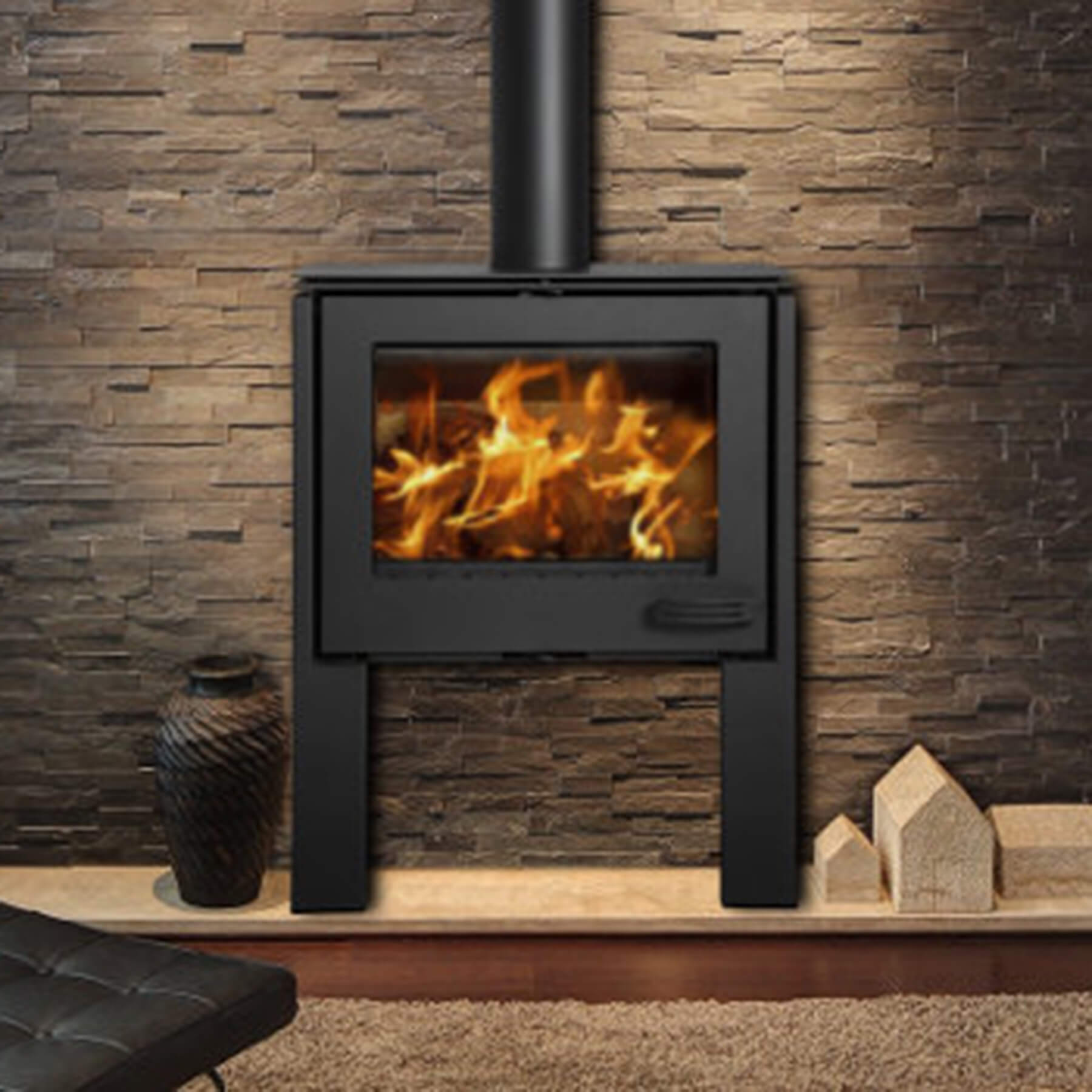 Infiniti Fires Convection Wood Stove with Legs (10-13kW)