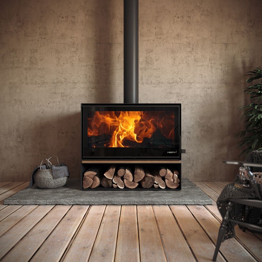 Heeta 950 Oakley Log Base Wood Fireplace