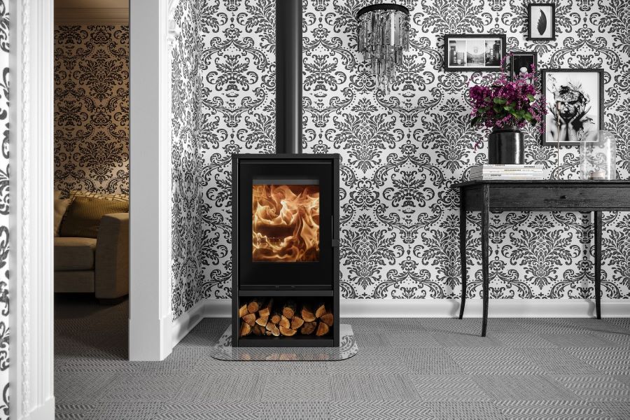 Heeta 500 Eco Log Base Wood Fireplace