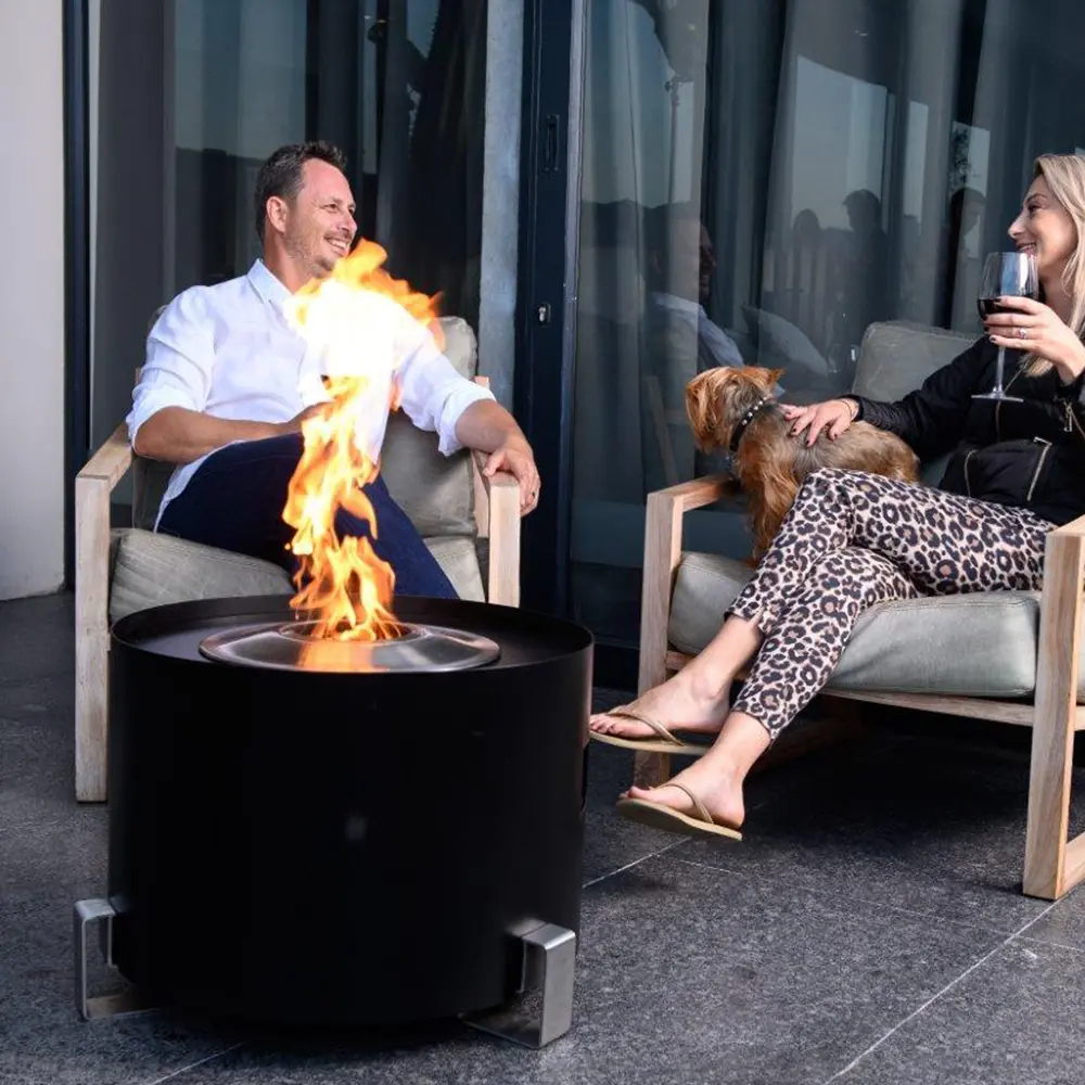 Signi Fires Bioethanol Round Fire Pit with Surround