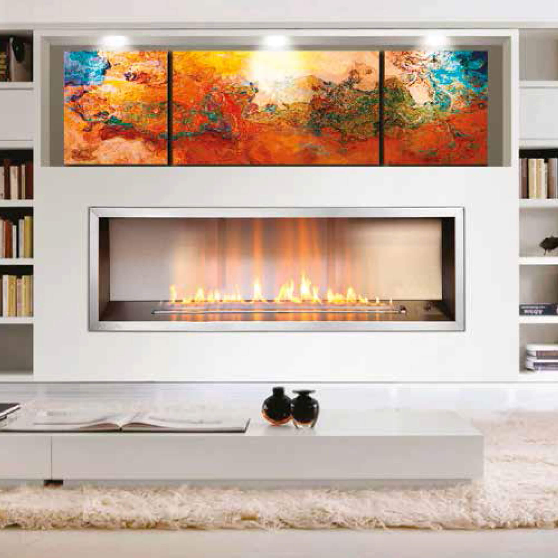 Infiniti Fires Slimline Built-in Single-sided Gas Fireplace