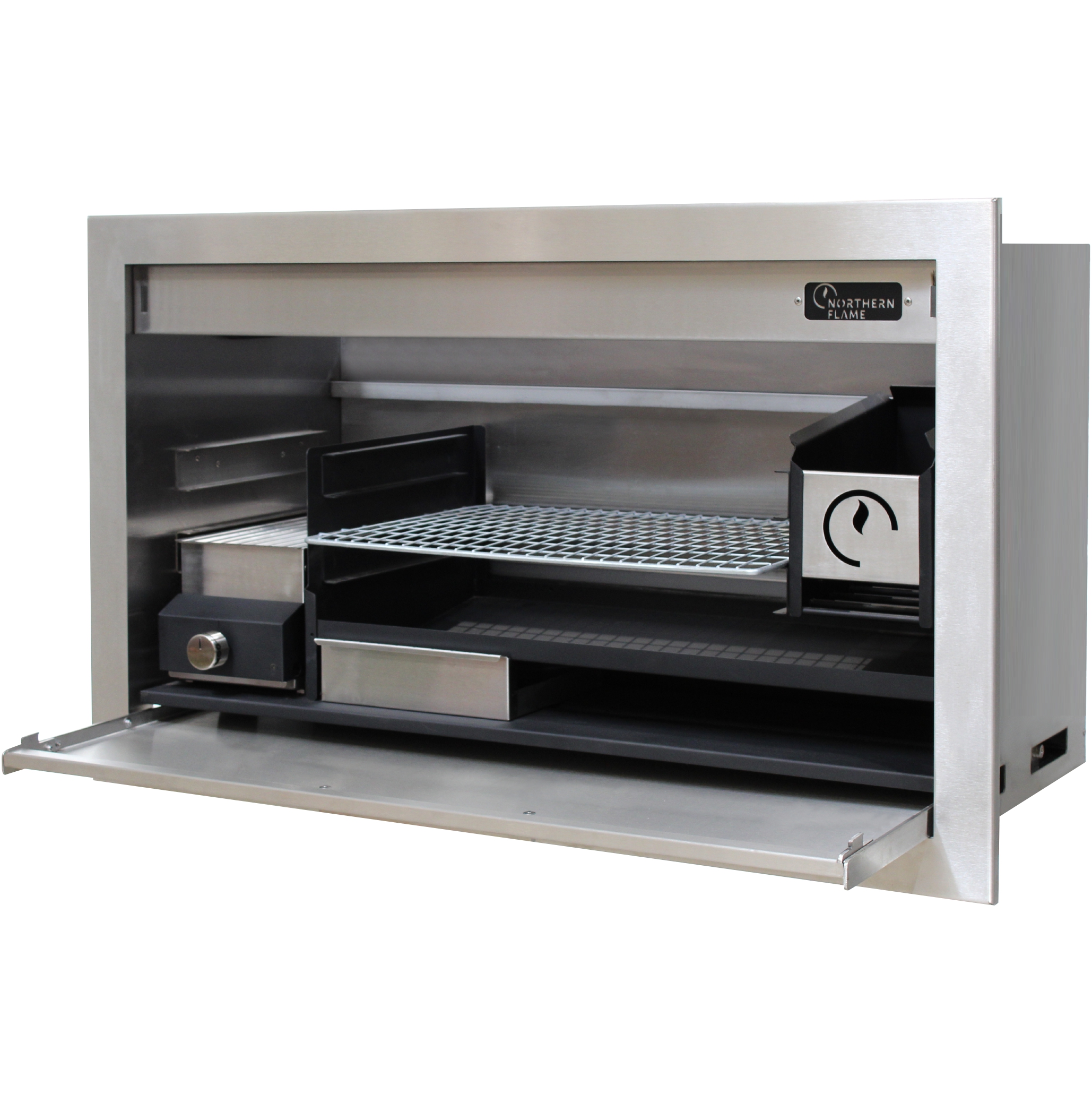 Northern Flame 1200 Stainless Steel Wood & Gas Combo Braai
