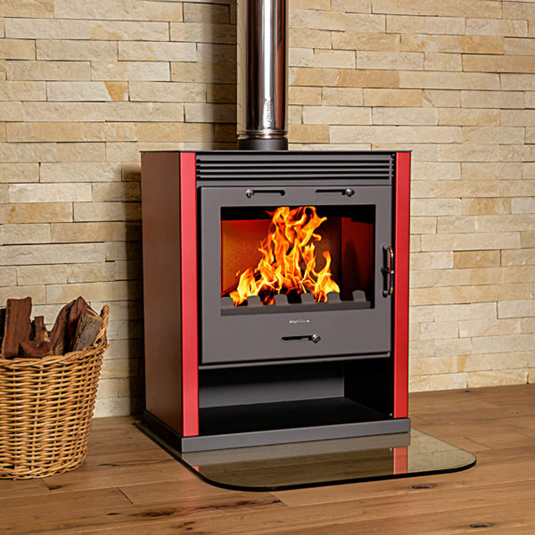 Hydrofire Rubin (Red) Combustion Stove (9-18kW)