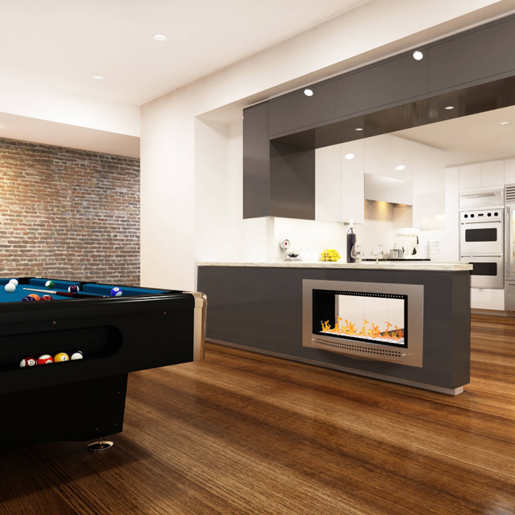 Chad-O-Chef Double-sided Built-In Gas Fireplace