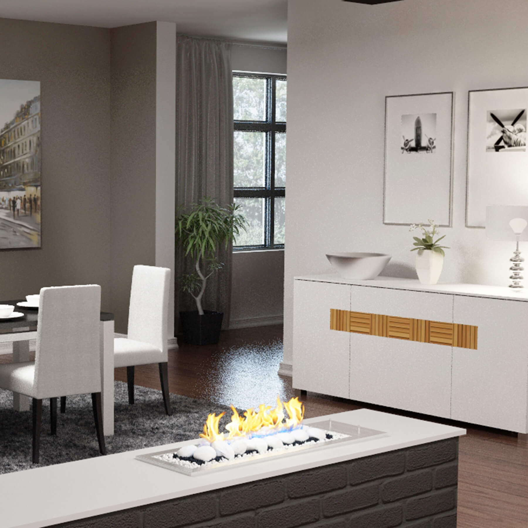 Chad-O-Chef Drop-In Gas Fireplace