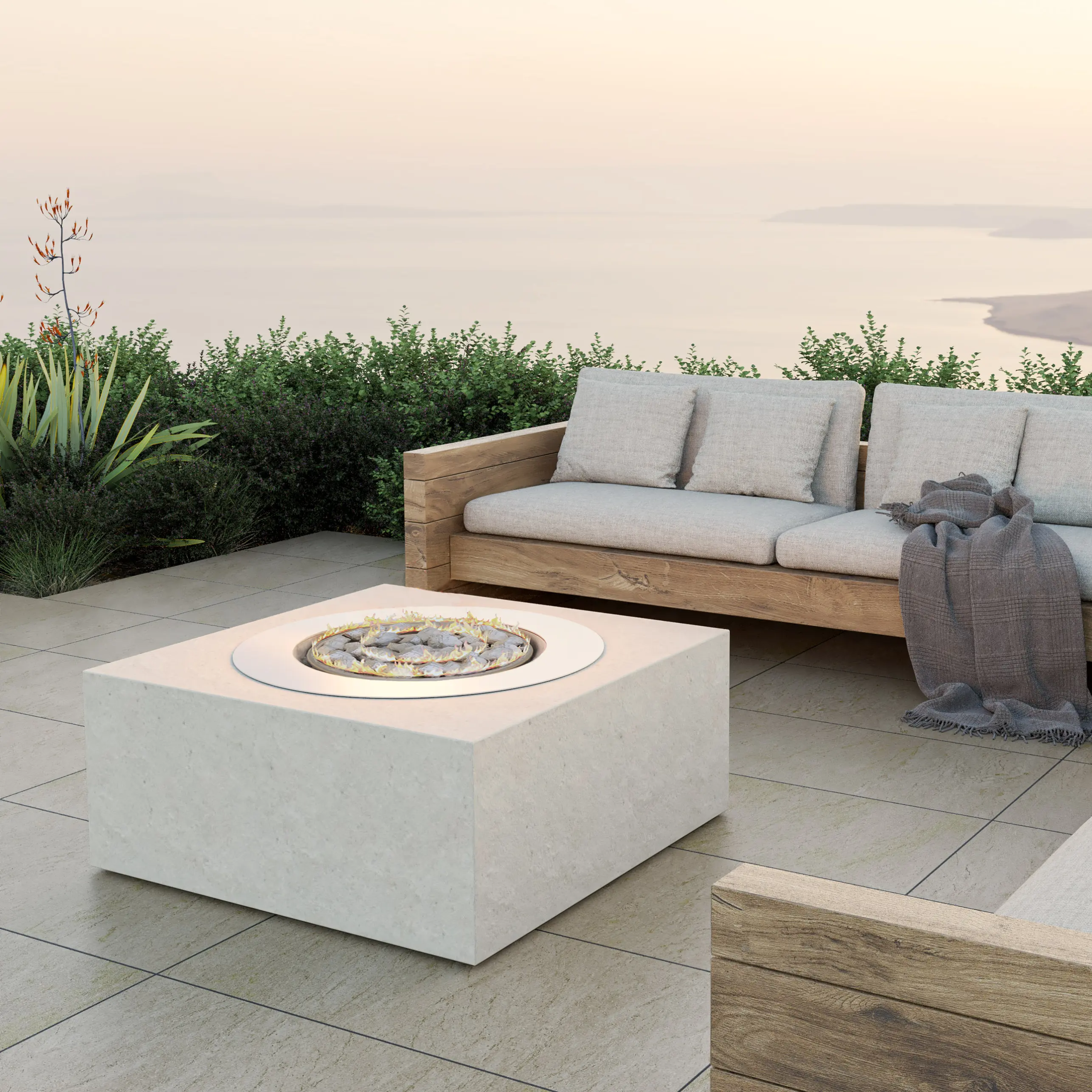 Signi Fires Nature Square Gas Firepit