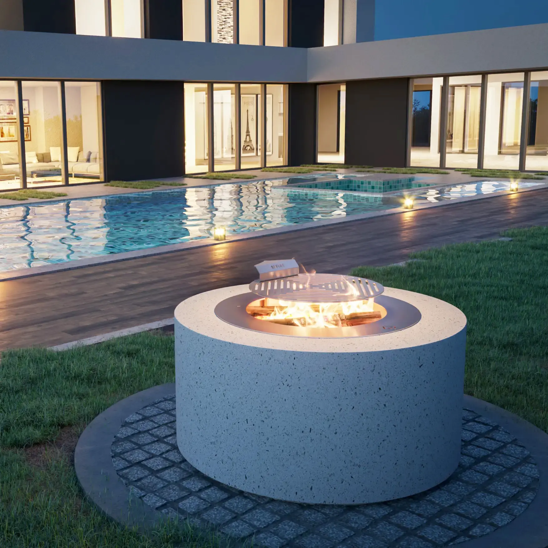 SAfire Rondo Wood Firepit