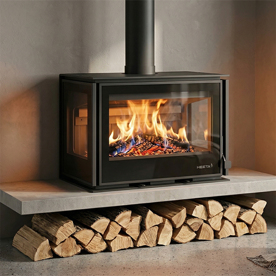 Heeta Oakley Three Sided 1200mm Freestanding