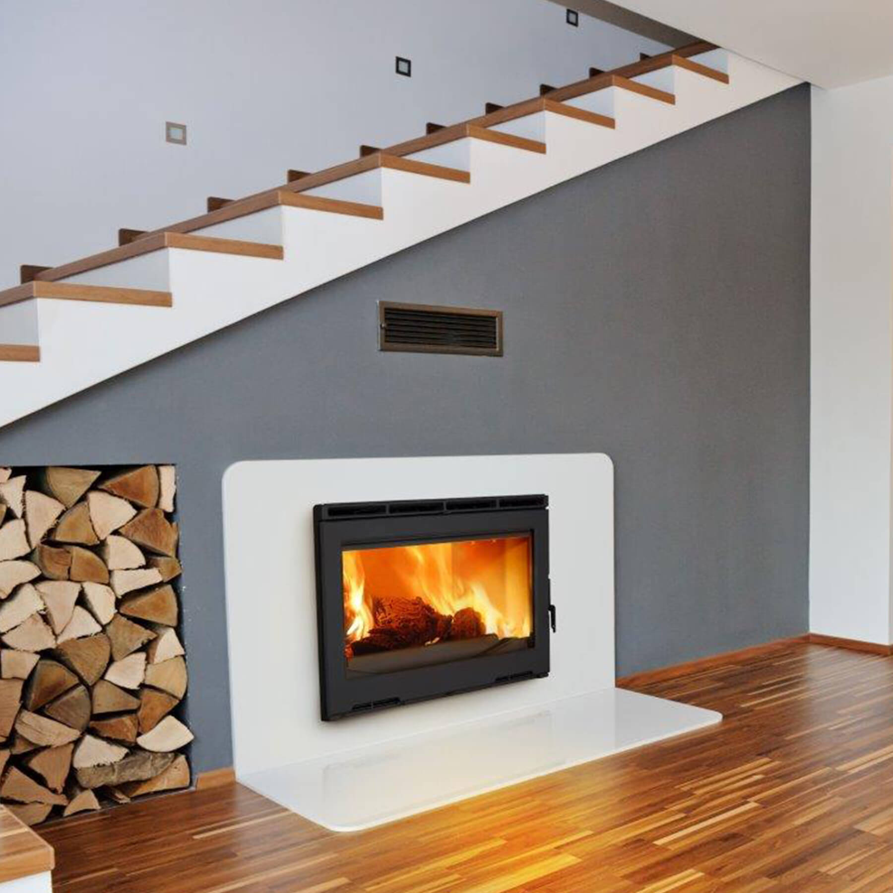 Lacunza Midi 700 Cast Iron Built-in Combustion Stove (10-12kW)