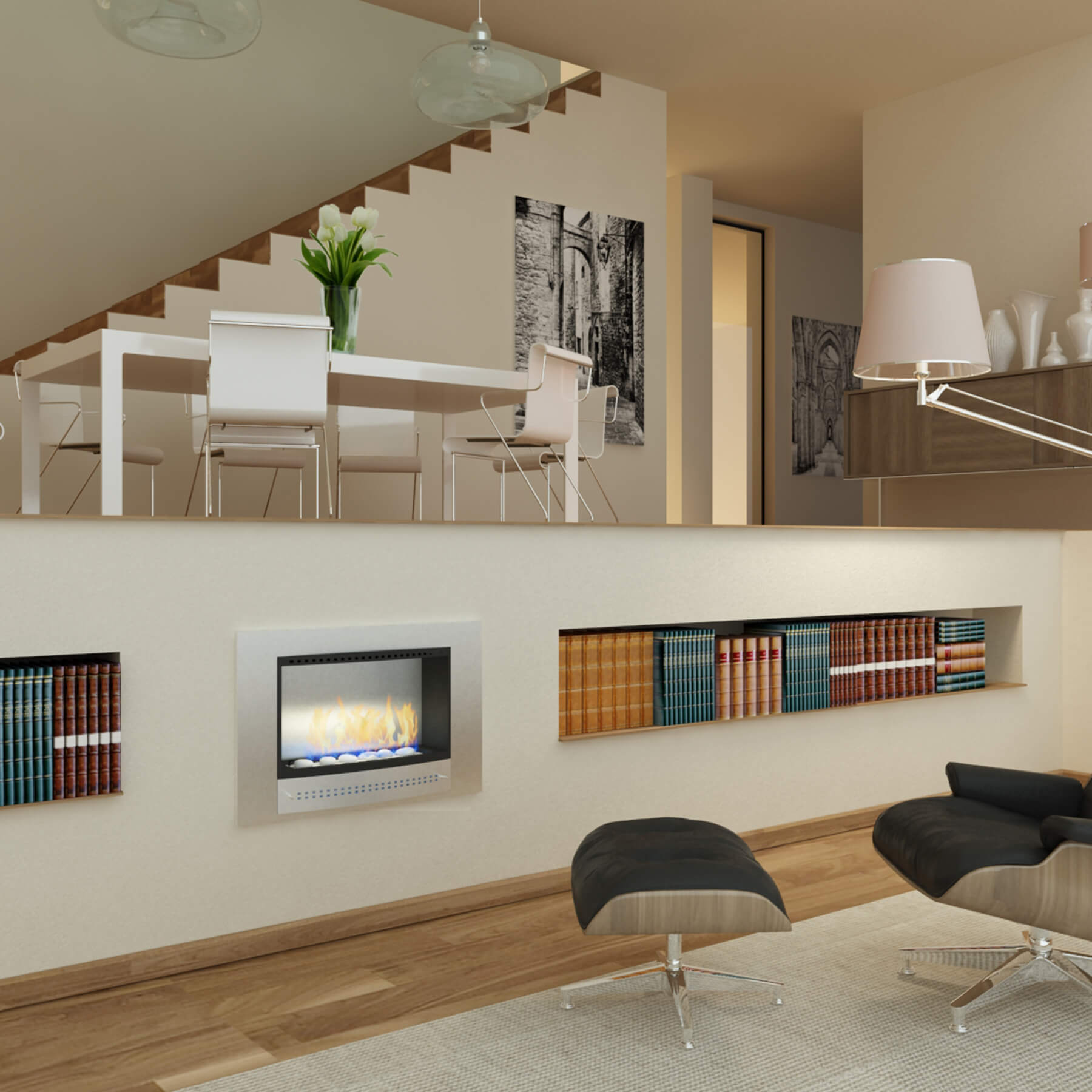 Chad-O-Chef Picture Built-In Gas Fireplace