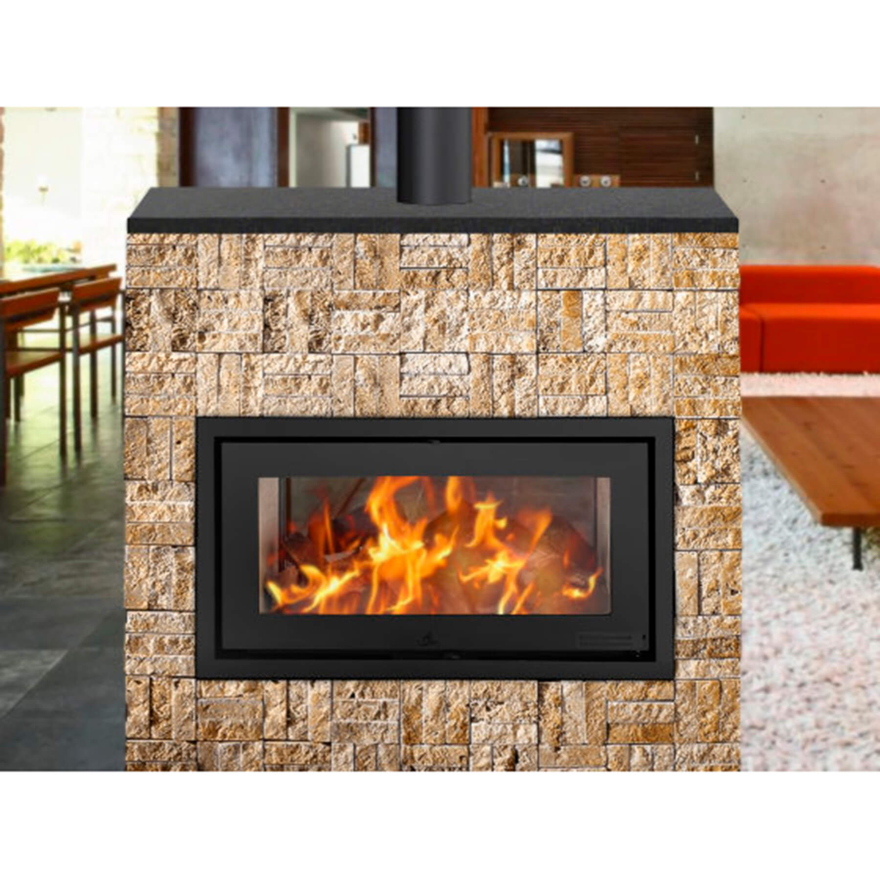 Infiniti Fires Built-in Double-sided Combustion Stove (14-18kW)