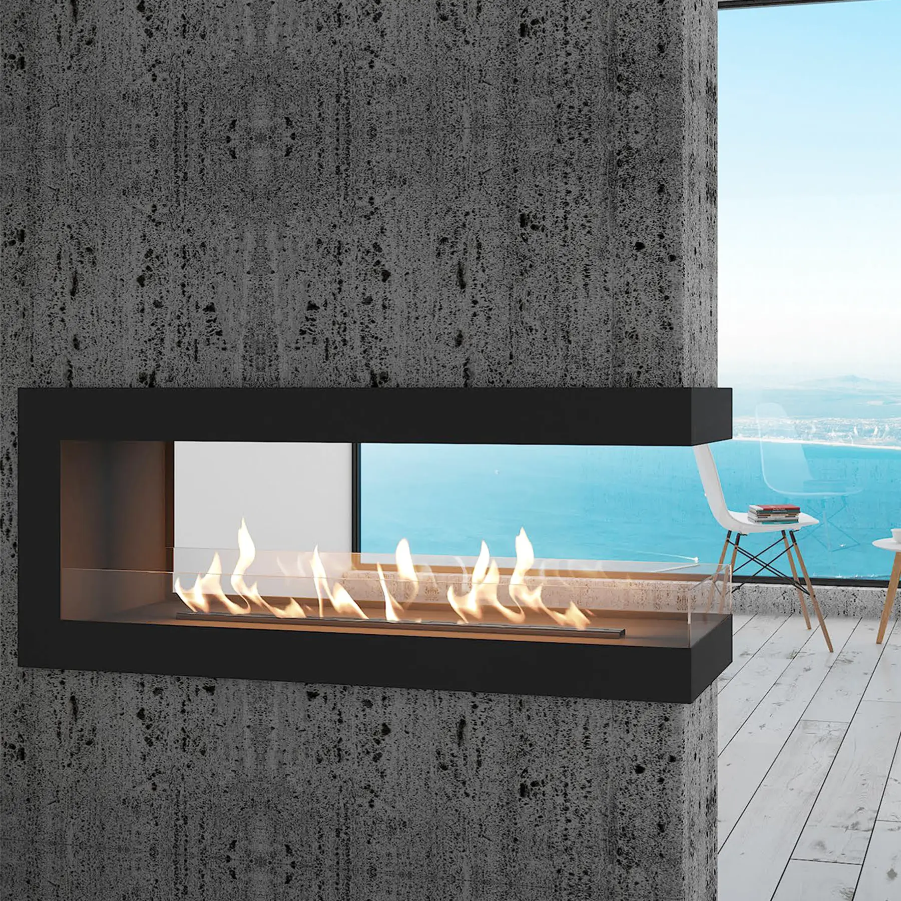 SAfire Canto Three Built-in Gas Fireplace