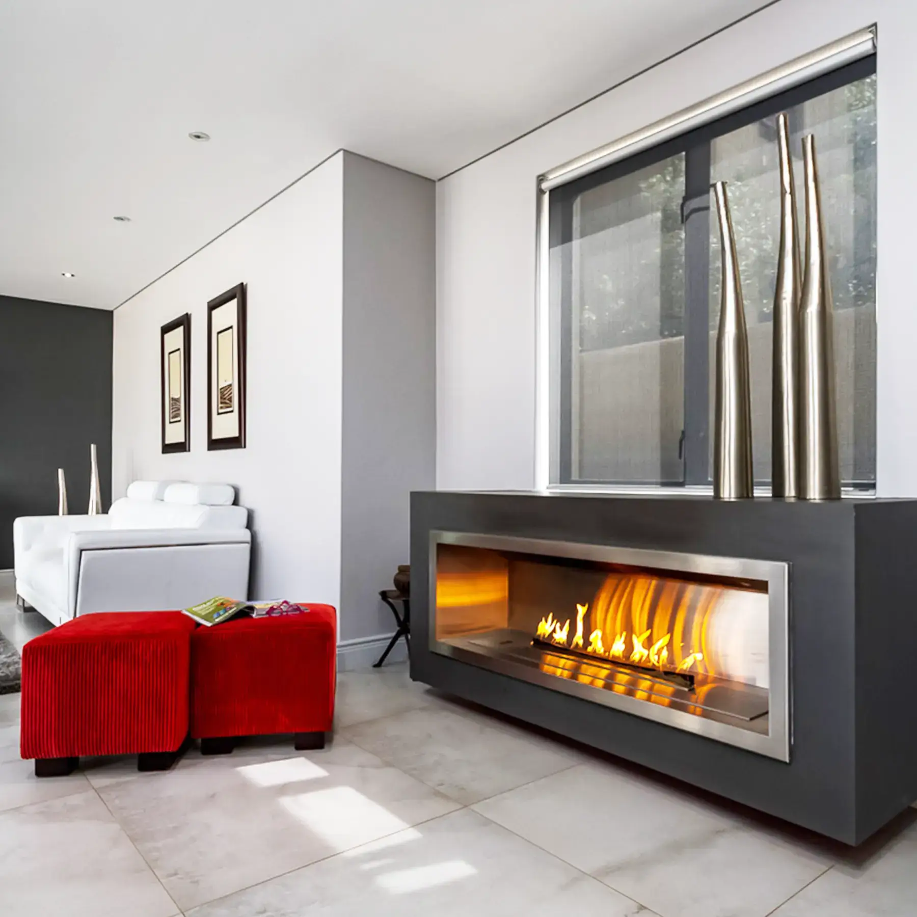 Signi Fires Single-sided Built-in Gas Fireplace