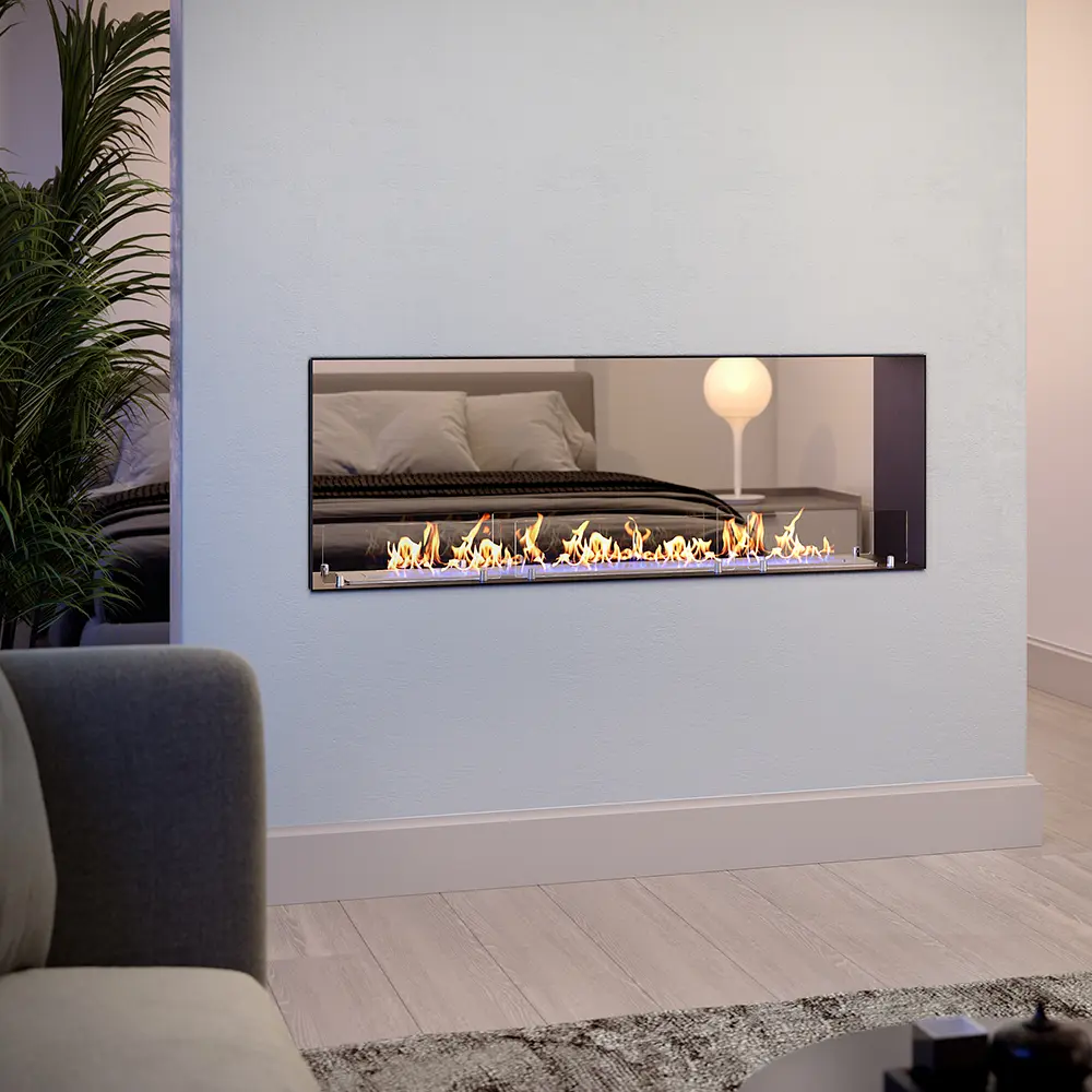 Signi Fires Lumin Double-sided Built-in Gas Fireplace
